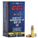 CCI 22LR Quiet, 40 Grain, Segmented HP, 50 Rounds