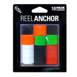 13 Fishing Assorted Multi Color Reel Anchor Wraps - 10 Wrap Bands per Pack (2 Of Each Color)