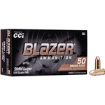 CCI BLAZER BRASS 9MM LUGER 124GR FMJ