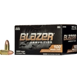 CCI BLAZER BRASS 9MM LUGER 115GR FMJ, 100 RNDS