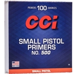 CCI No. 500 Small Pistol Primers (100)