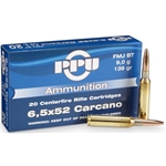 PPU PRVI 6.5×52 Carcano FMJBT 139 gr. 20RD