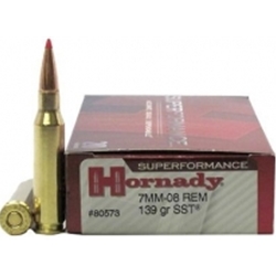 Hornady 7mm-08 REM, Superformance, 139Gr. SST