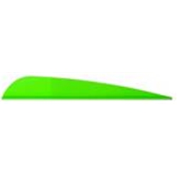 AAE ELITE PLASTIFLETCH 4"BRIGHT GREEN 100PK