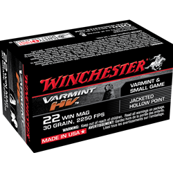 Winchester 22 WMR, 30GR, JHP, Varmint HV