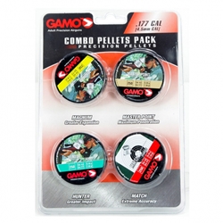 Gamo COMBO PACK 1000 ASSORTED .177 CAL PELLETS (MAG, MASTERPOINT, HUNTER, MATCH)