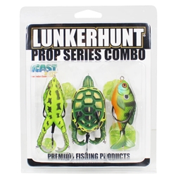 Lunkerhunt Prop Series 3Pk Combo-1 Prop Frog, 1 Prop Fish Shad, 1 Prop Fish Sun