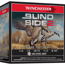 Winchester BLIND SIDE 2 12GA 3" 1 3/8OZ #BB STEEL SHOT