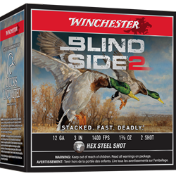 Winchester BLIND SIDE 2 12GA 3" 1 3/8OZ #2 STEEL SHOT