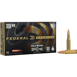 Federal GOLD MEDAL 308 WIN 168GR CENTERSTRIKE AMMO