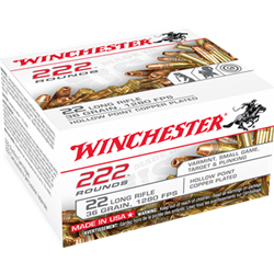 Winchester 222 PACK 22LR 36GR COPPER PLATED HP AMMO