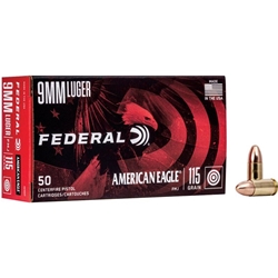 Federal American Eagle Handgun 9mm Luger 115 Grain