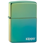 Classic High Polish Teal Zippo Logo